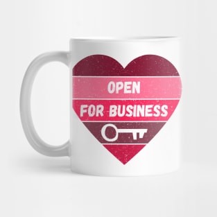 Valentine's Day Open for Business Mug